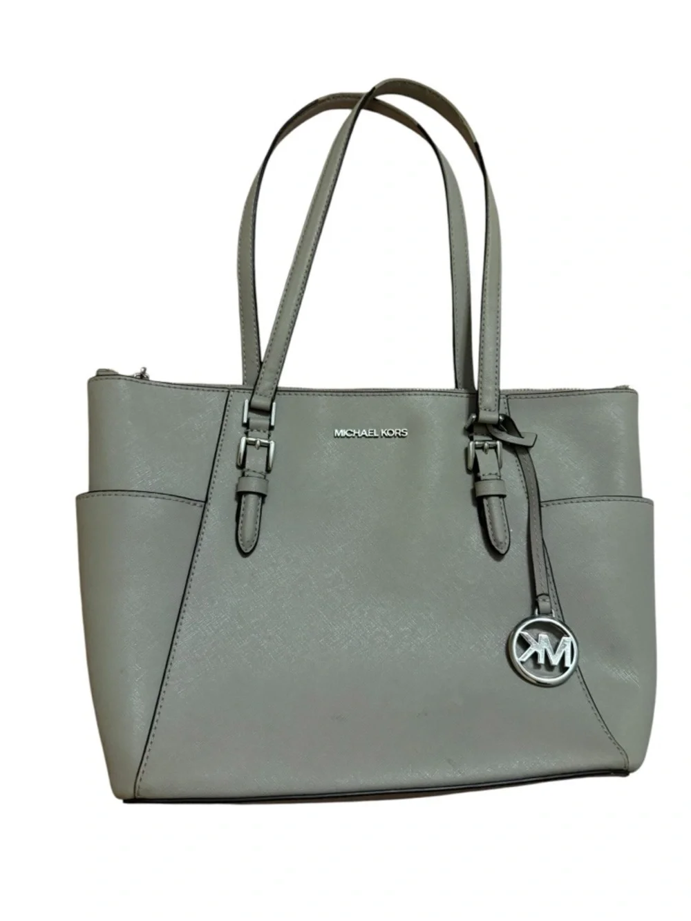 Michael Kors Gray Saffiano Leather Tote Bag